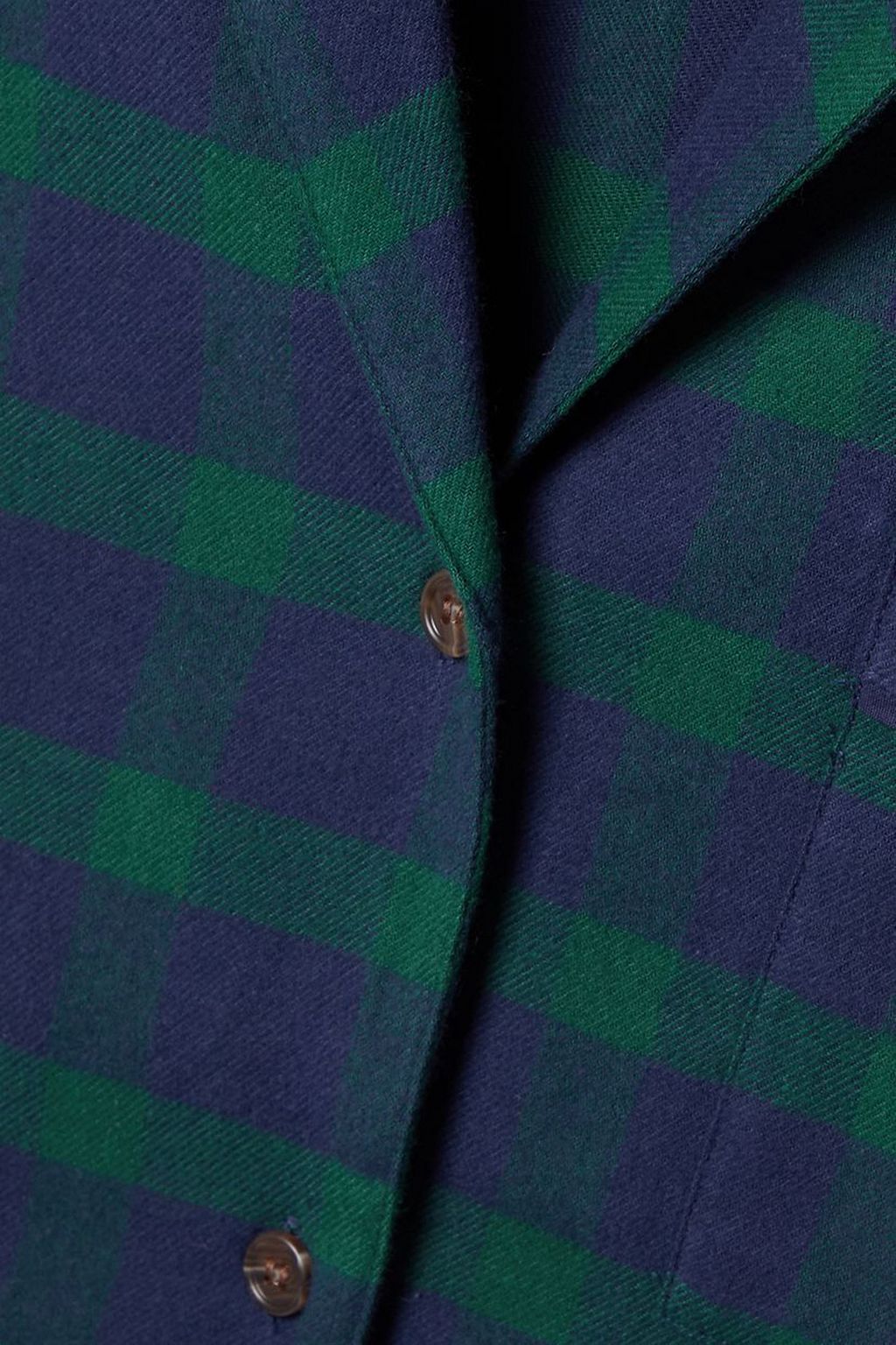 EBERJEY Checked cotton-flannel pajama set