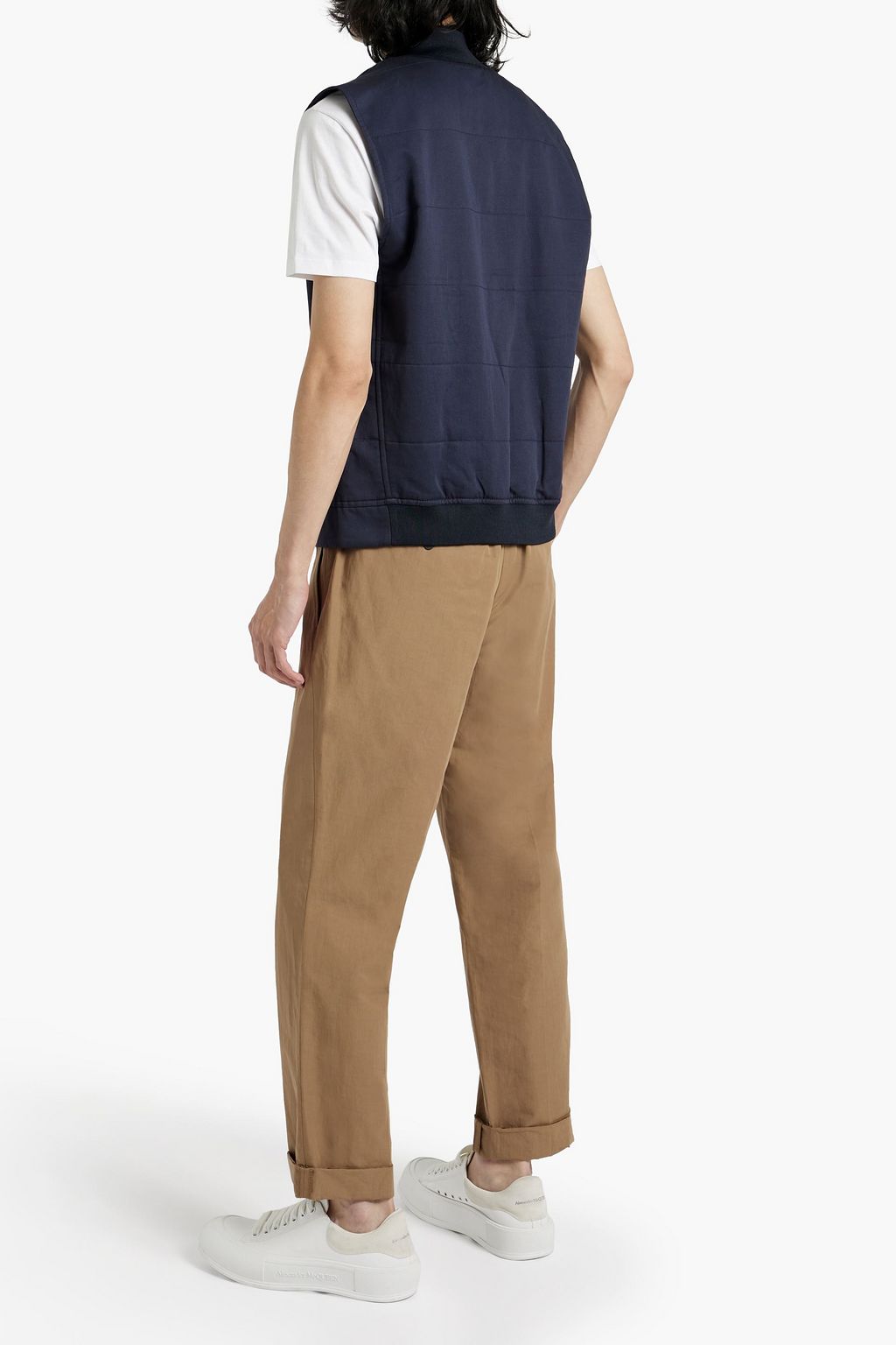 120% LINO Linen and cotton-blend twill vest