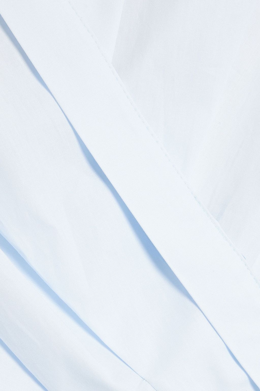 SAFIYAA Blanche cropped draped cotton-poplin wrap top