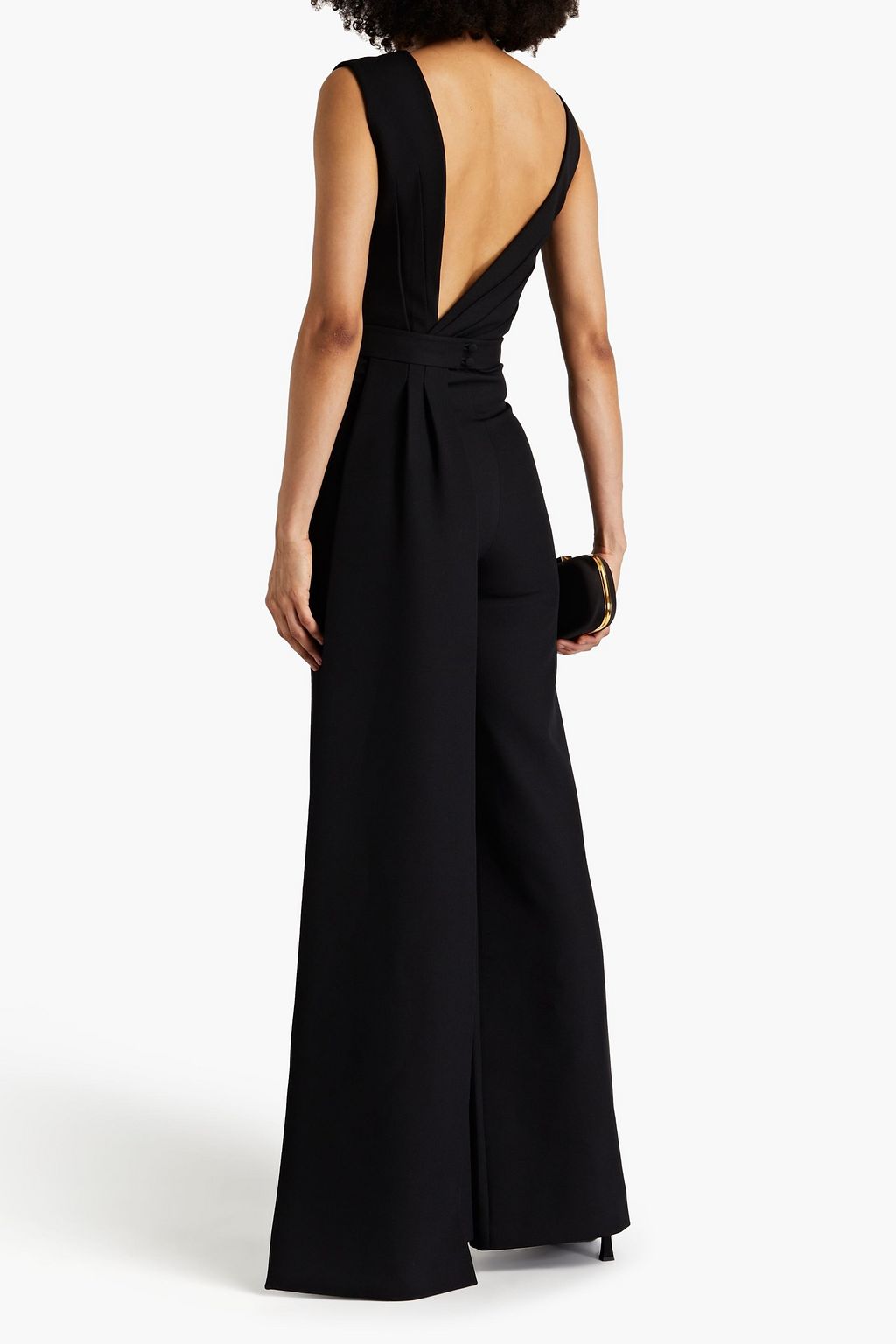 Satin and Crepe Wide Leg Jumpsuit 94 main image 1