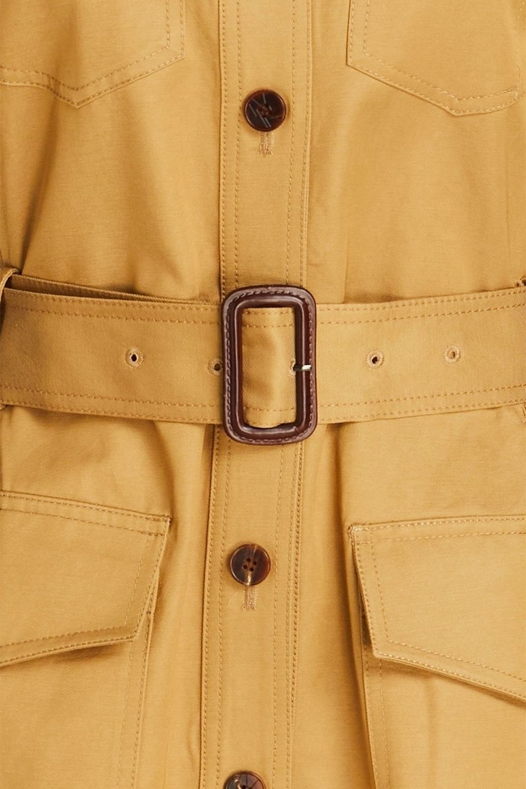 LVIR Belted twill mini shirt dress