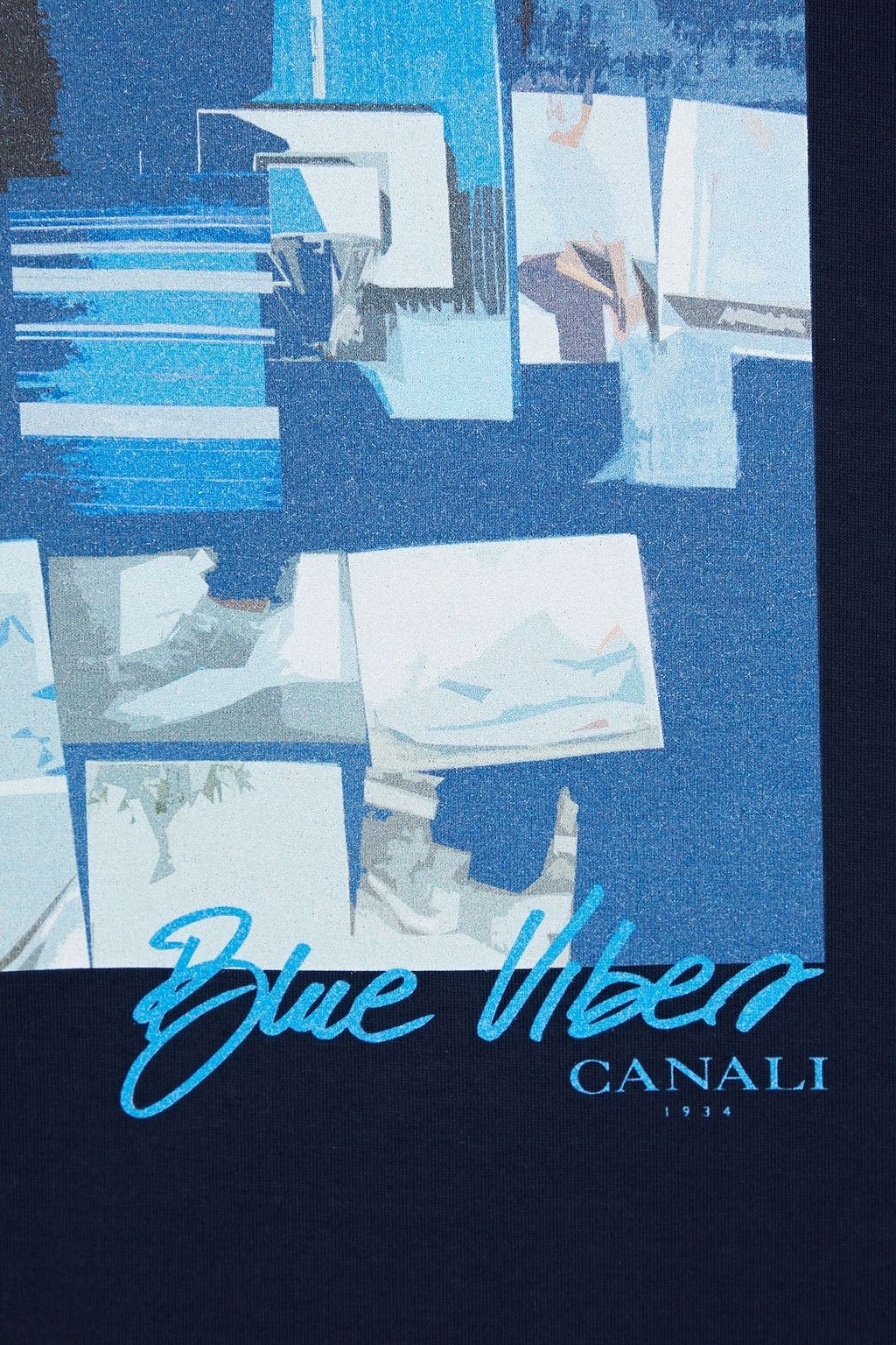 CANALI Printed cotton-jersey T-shirt