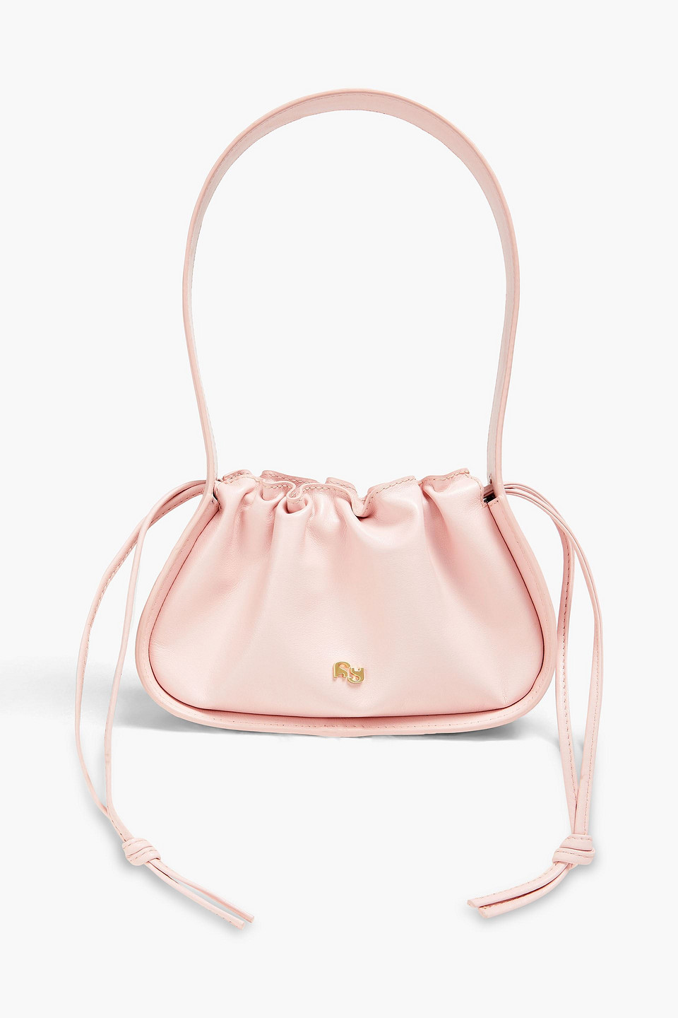 Yuzefi Scrunch Mini Leather Tote In Brown