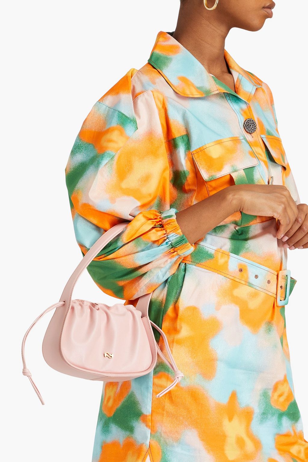 YUZEFI Scrunch mini leather shoulder bag
