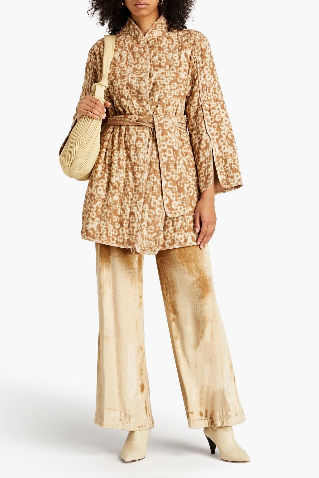 BY MALENE BIRGER كيمونو «روباناس» من الكريب مزين بطبعات