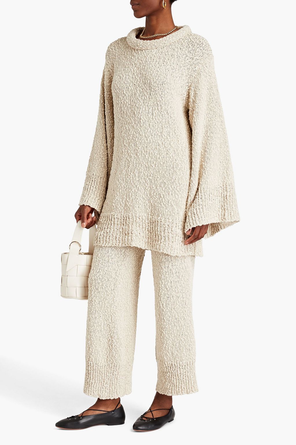 BY MALENE BIRGER 부클레 니트 코튼 리넨 혼방 튜닉