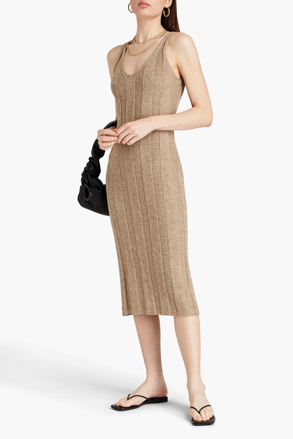 BY MALENE BIRGER Harlee ribbed cotton-blend midi dress