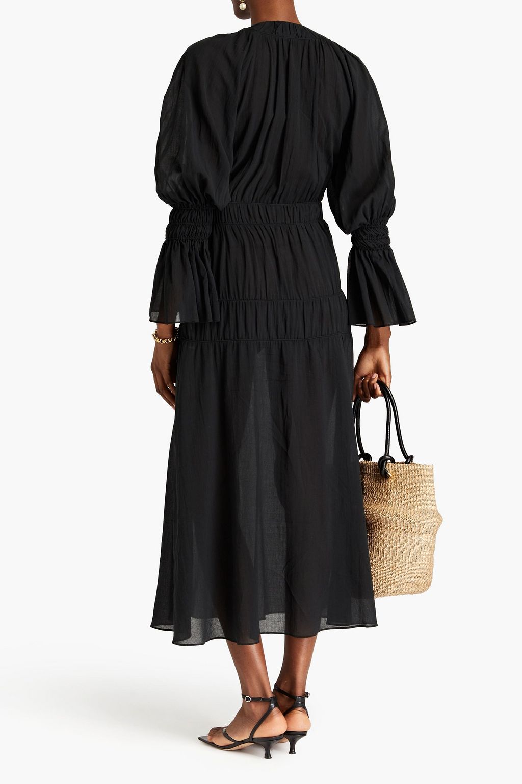 BY MALENE BIRGER Ahyenna gathered cotton-voile maxi dress