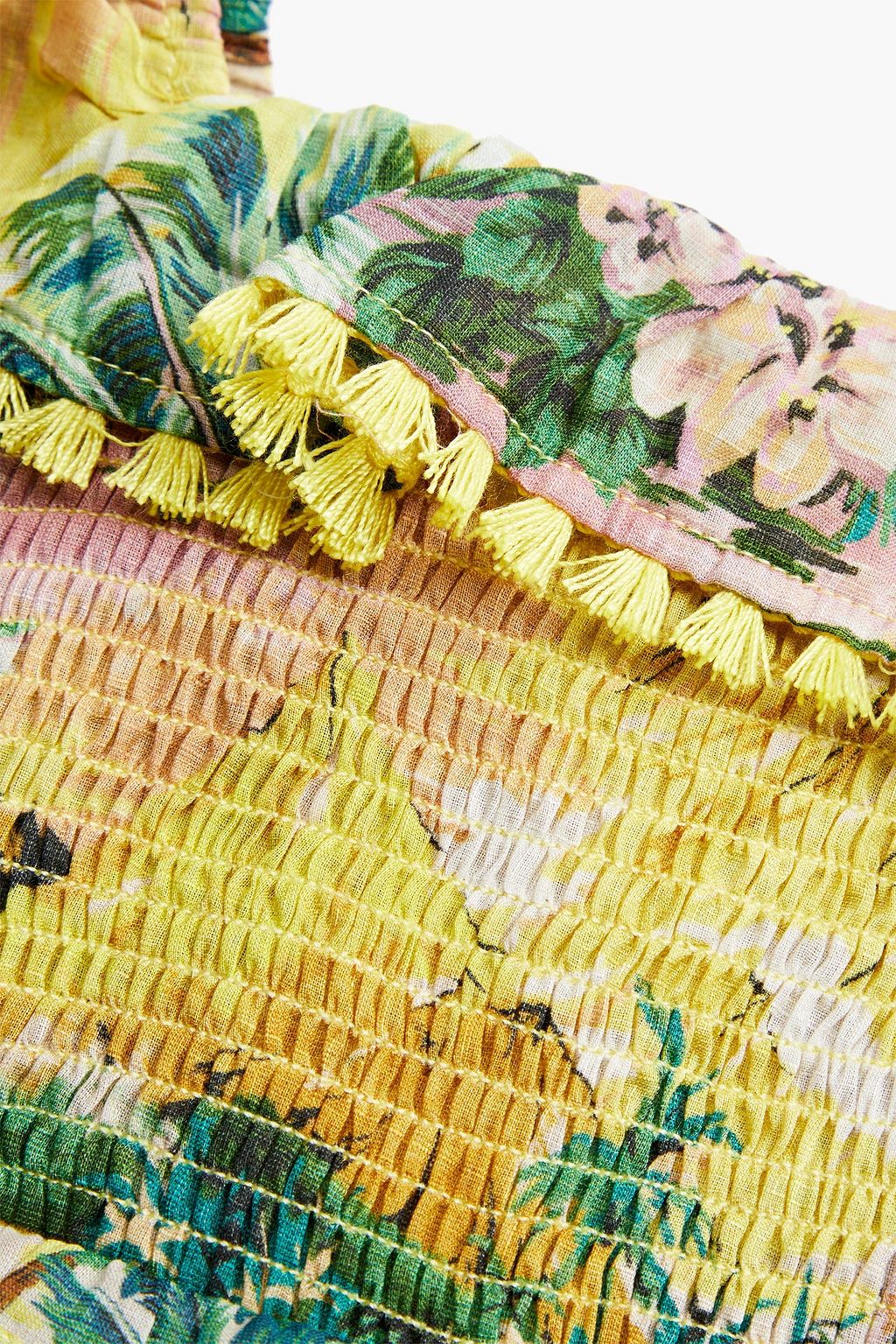 ZIMMERMANN Kids Juliette shirred printed cotton playsuit THE