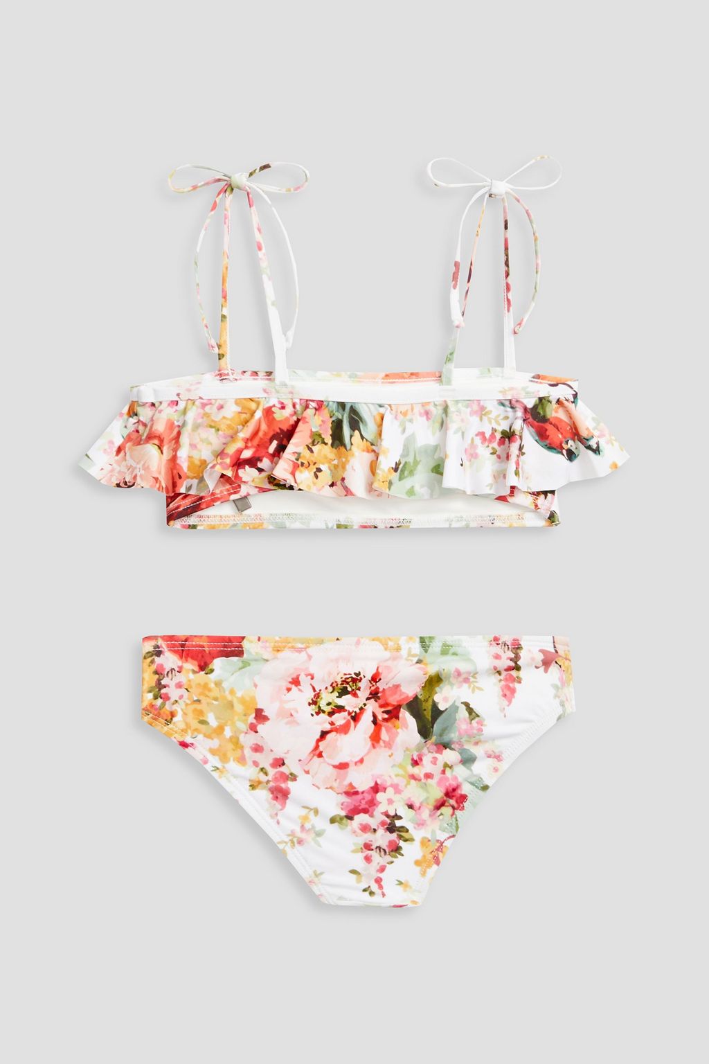 ZIMMERMANN Kids Mae ruffled floral-print bikini