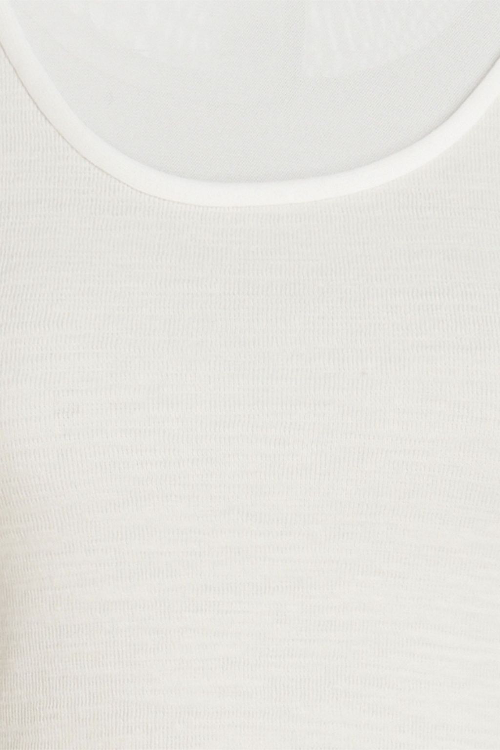 LVIR Layered cotton-blend jersey and mesh top