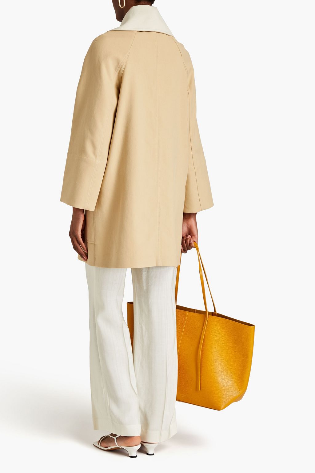 BY MALENE BIRGER Marilda two-tone cotton-gabardine coat