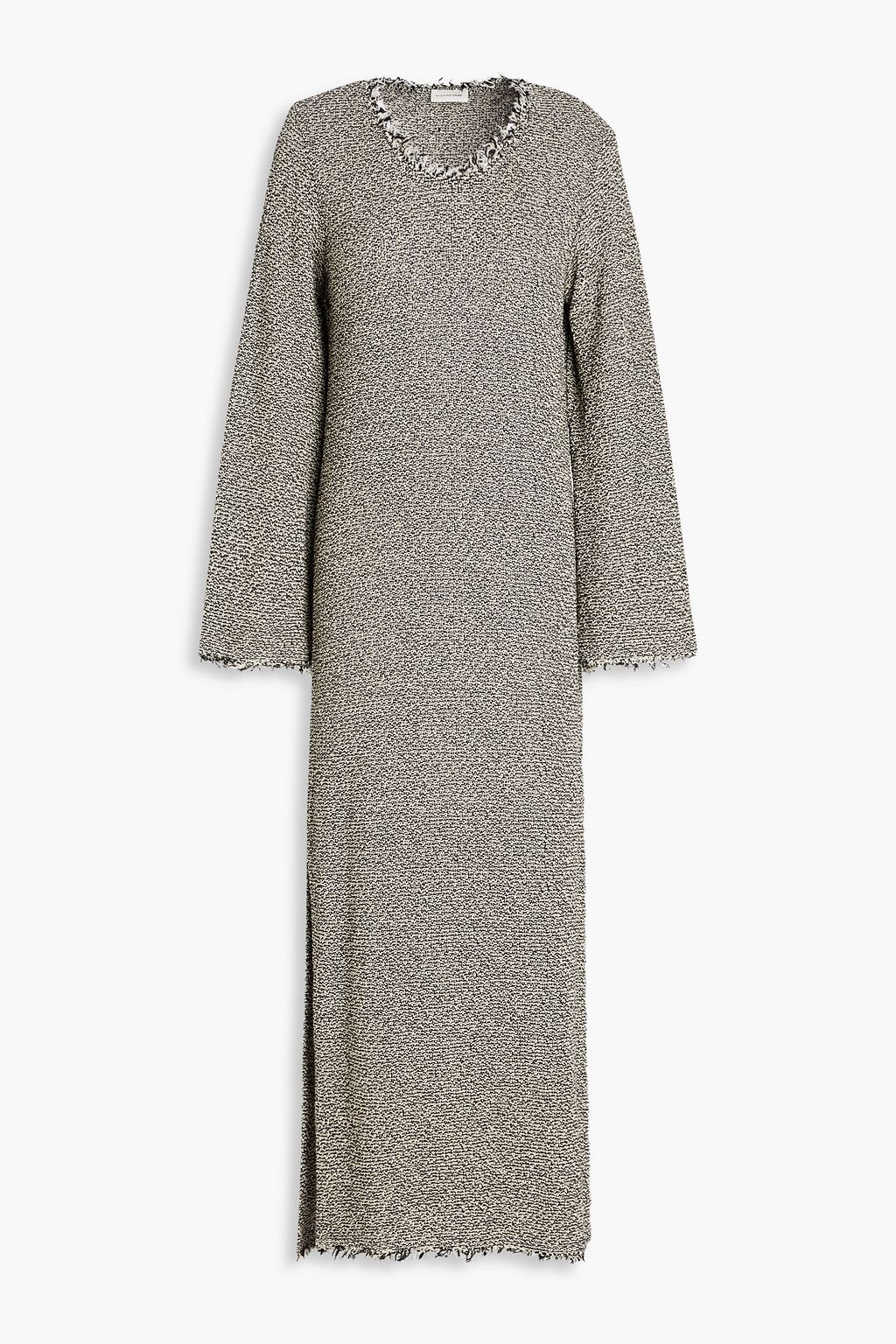 Aggiale frayed cotton tweed midi dress