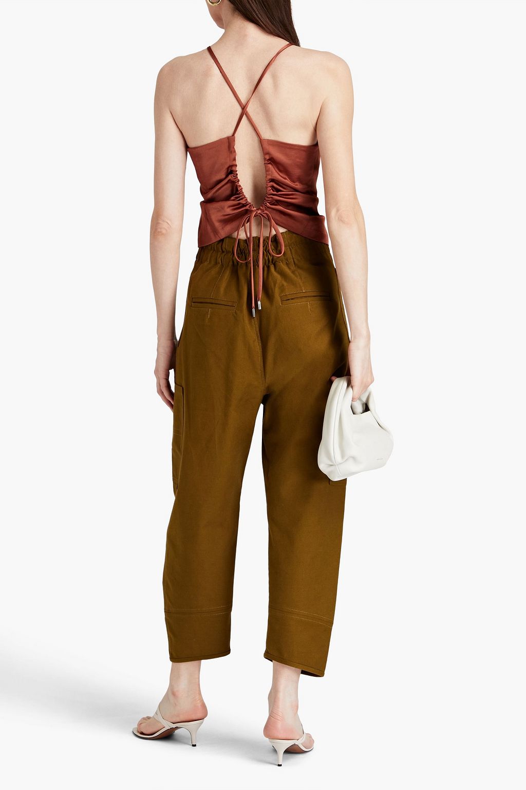 LVIR Ruched satin top