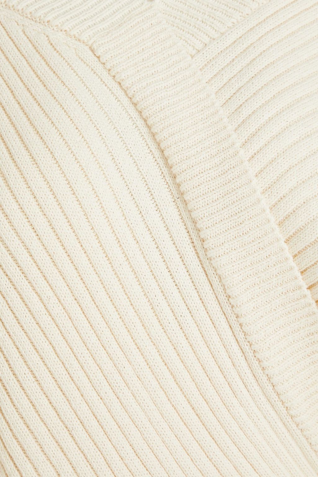 LVIR Draped ribbed-knit midi dress