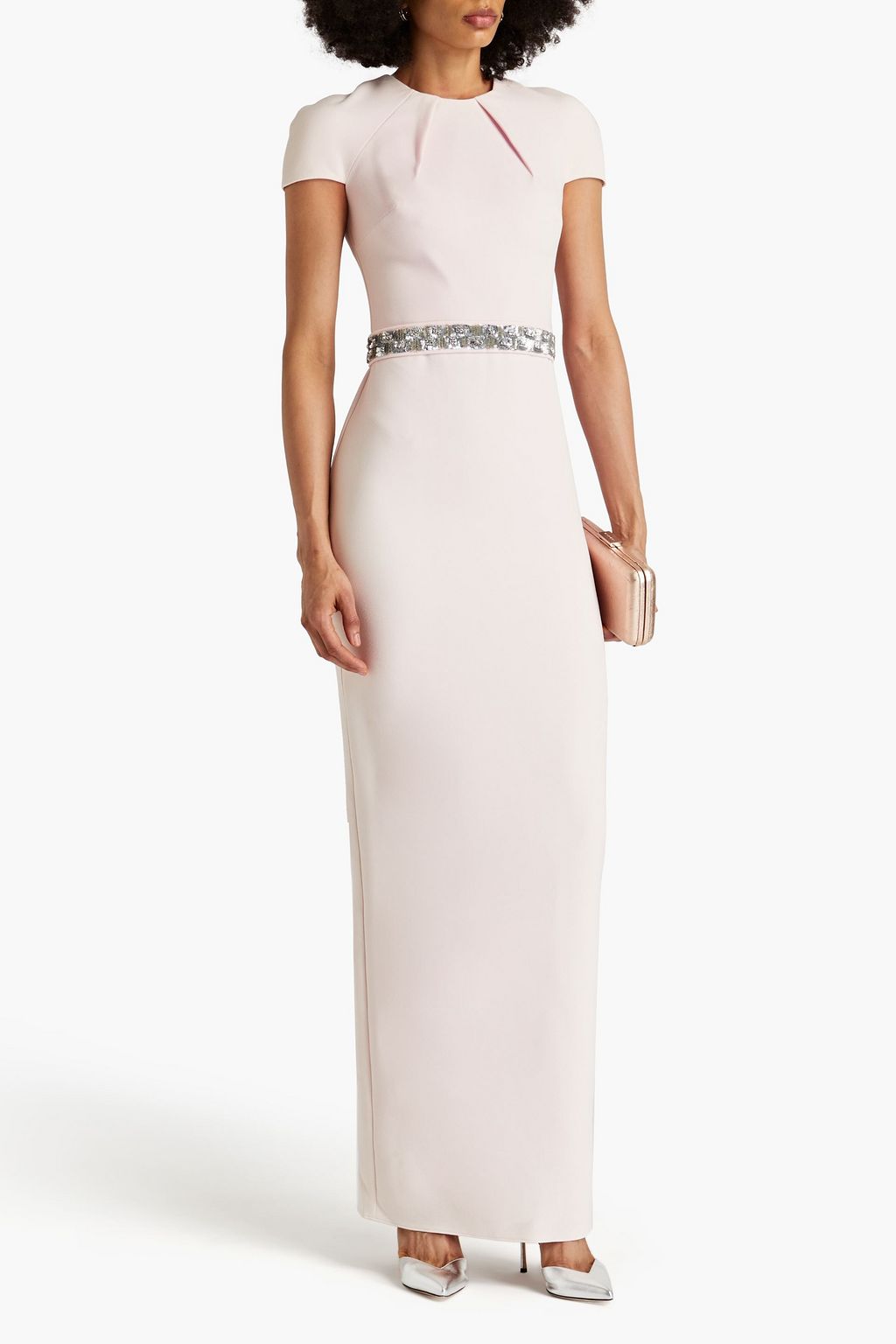 SAFIYAA Magali embellished crepe gown