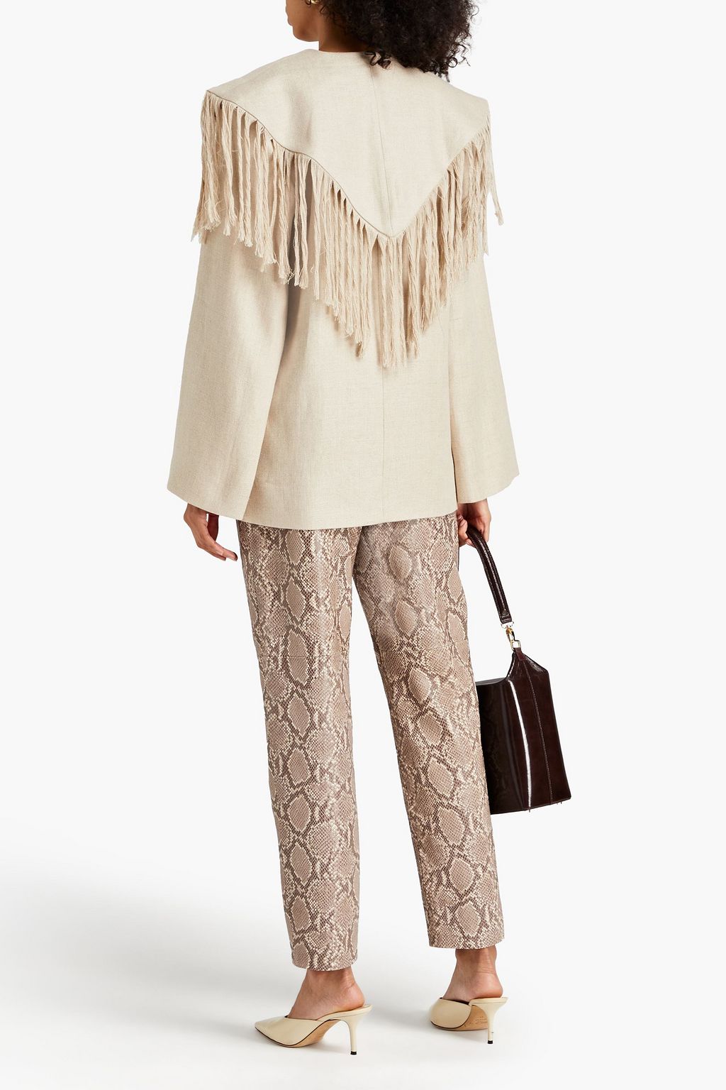 BY MALENE BIRGER 프린지 디테일 리넨 캔버스 재킷