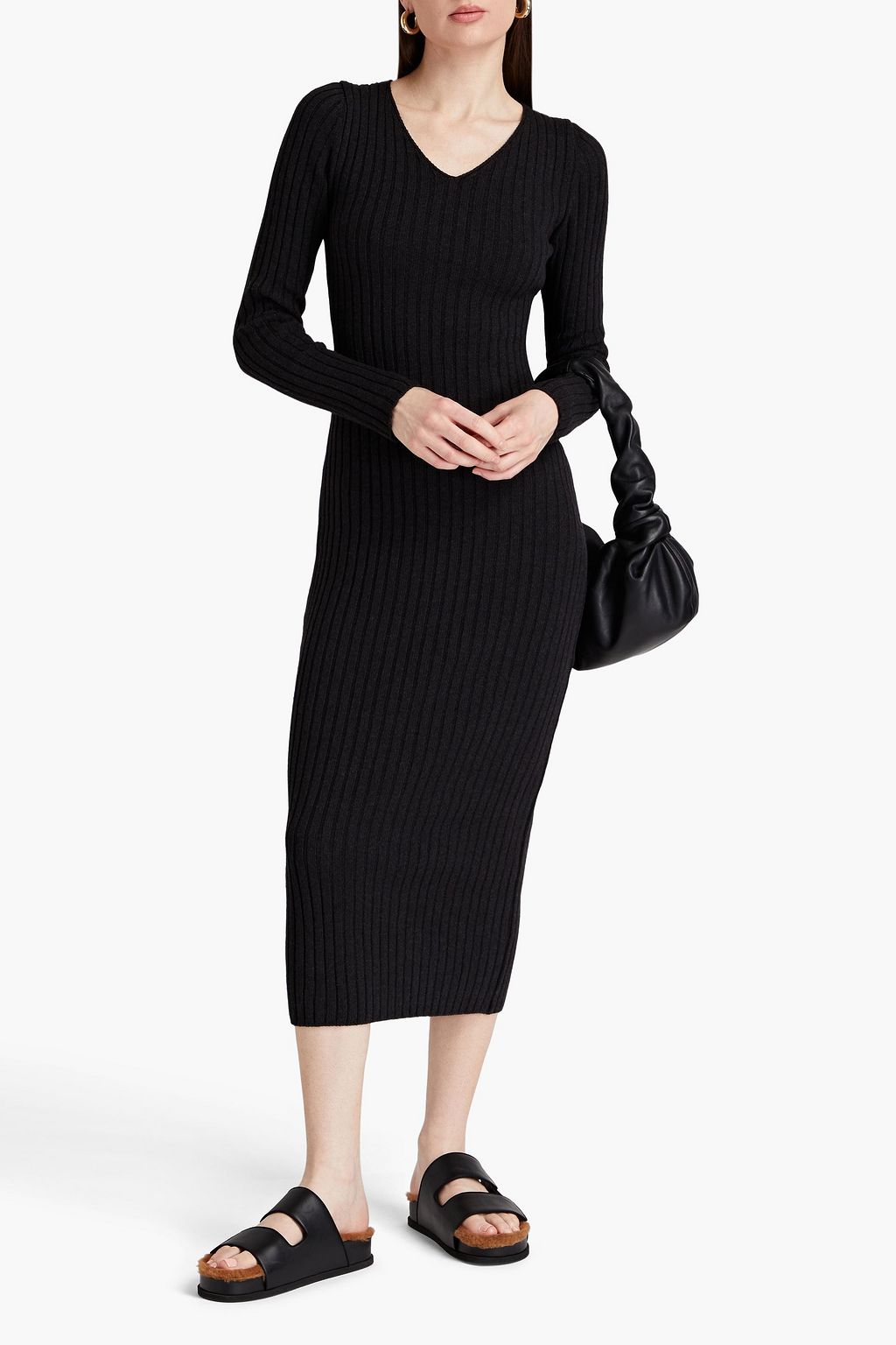 LVIR Ribbed-knit midi dress