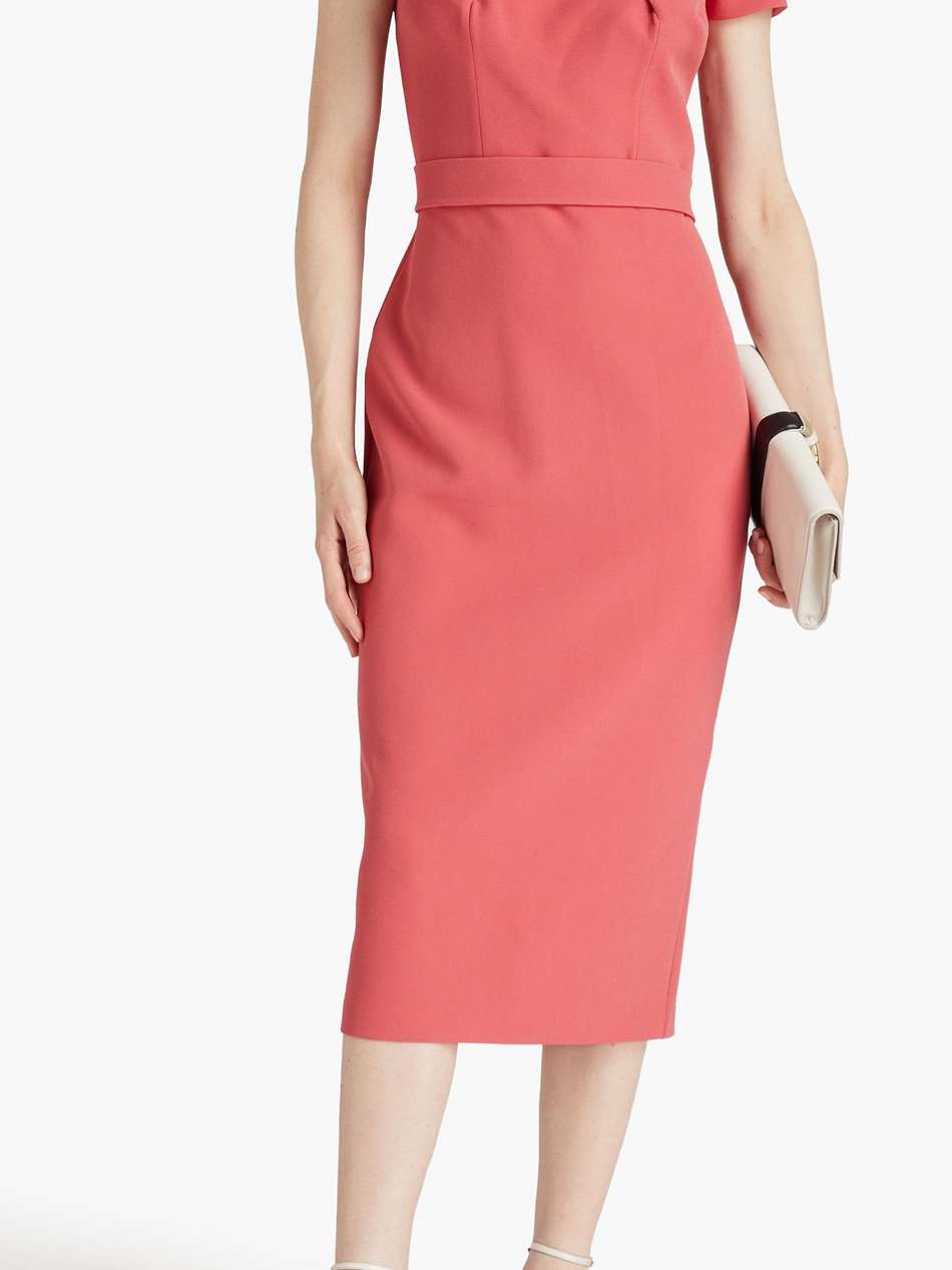 cressida belted cutout crepe midi dress