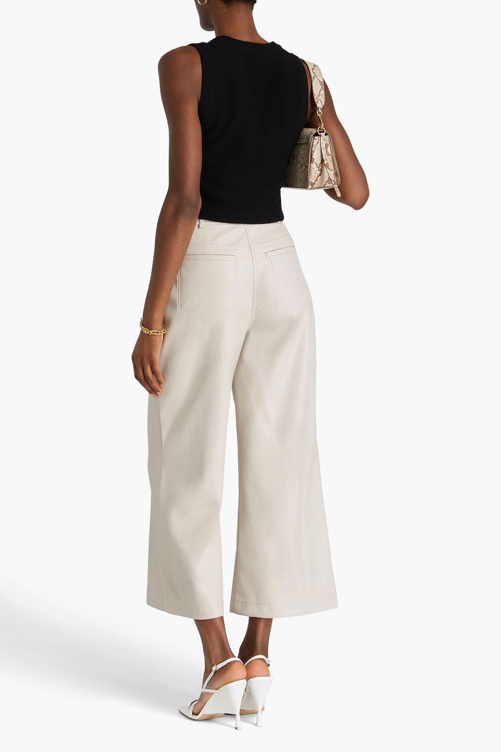 SIMKHAI Faux leather wide-leg pants