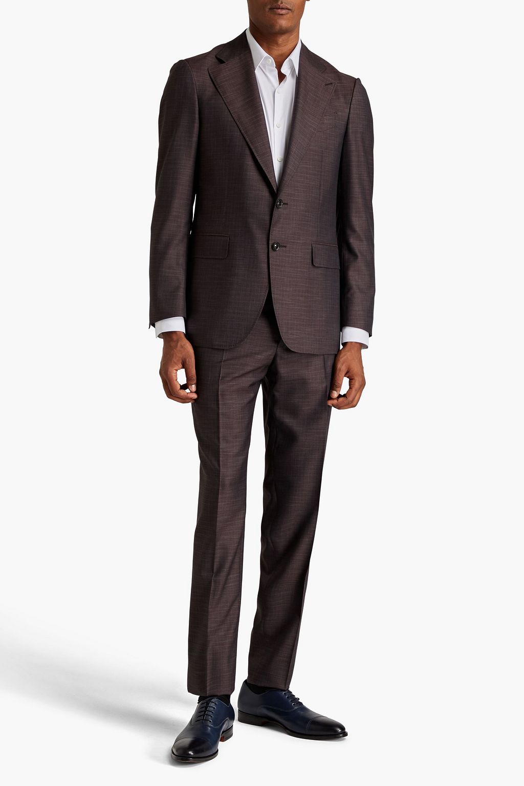 CANALI Mélange wool and silkblend suit THE