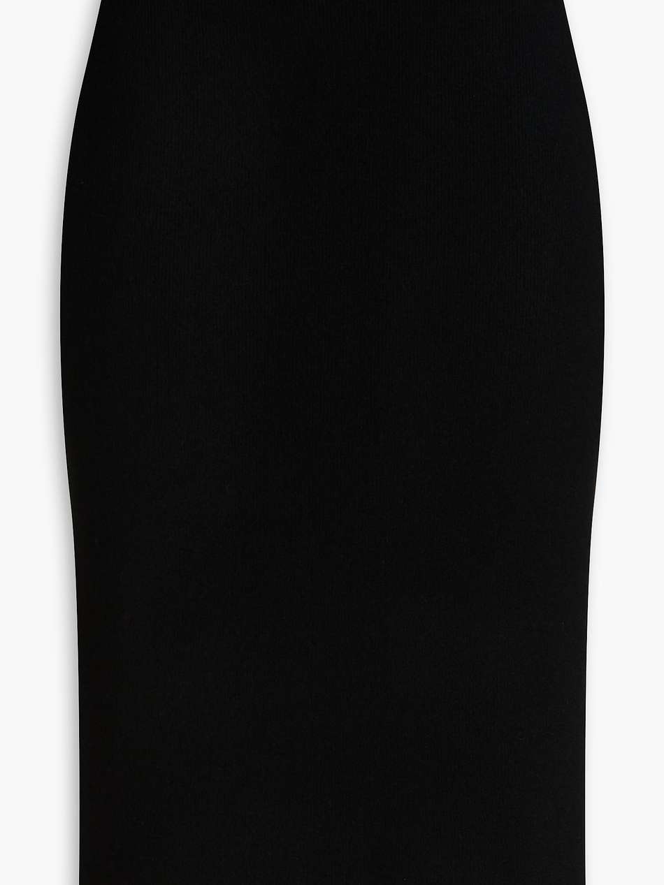 honey ribbed cashmere skirt