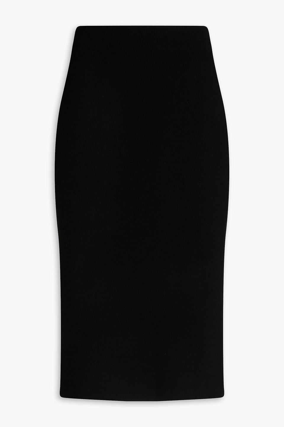 Arch4 Honey Ribbed Cashmere Skirt In Black