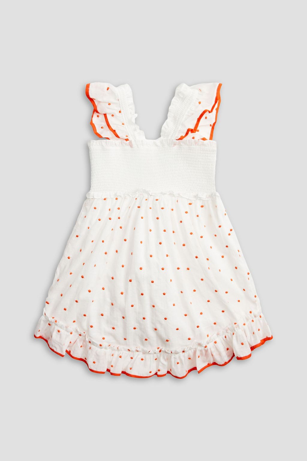 ZIMMERMANN コットン ミニワンピース シャーリング入り スイスドット