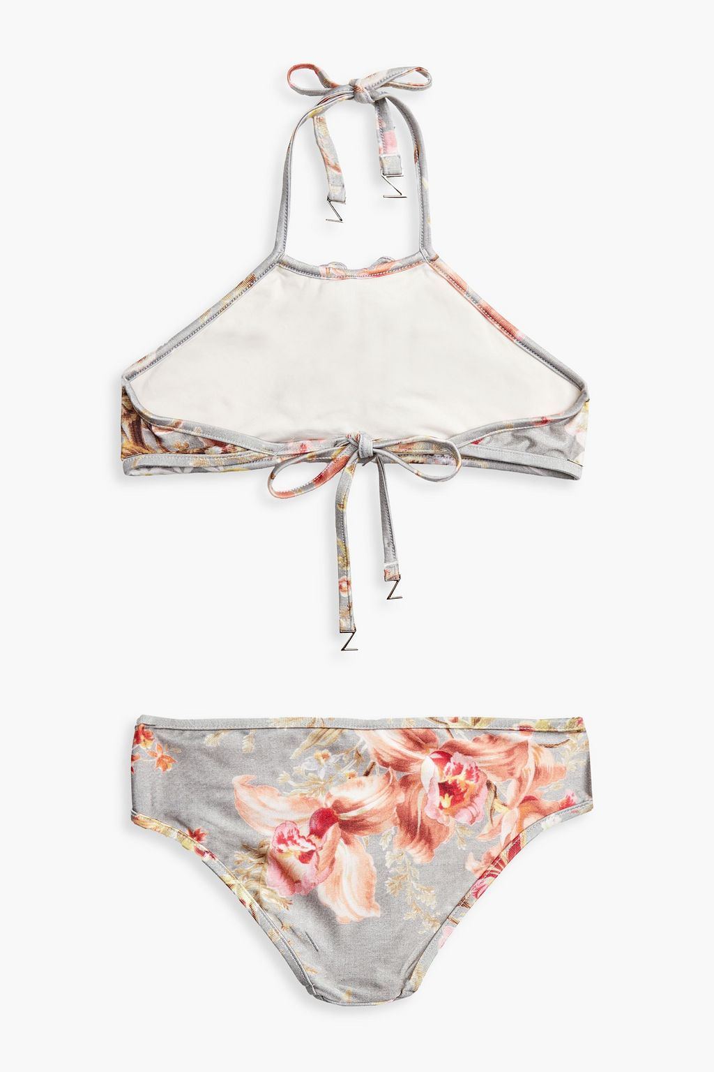ZIMMERMANN Kids Mercer Bikini mit floralem Print und Rüschen