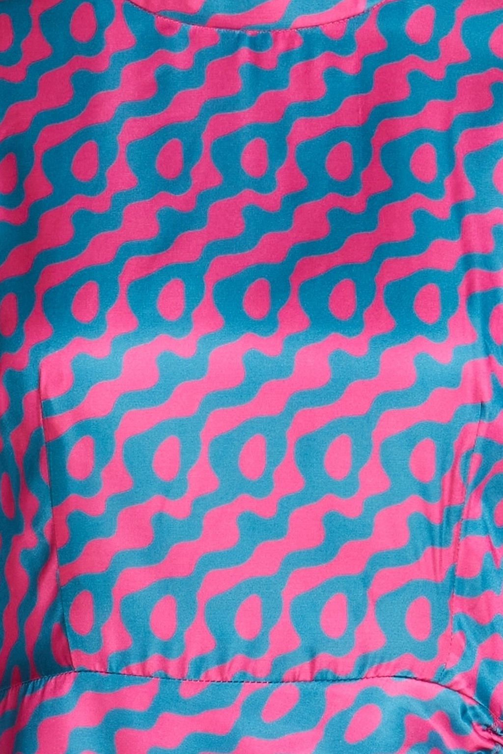 OLIVIA RUBIN Nicole ruched printed satin mini dress