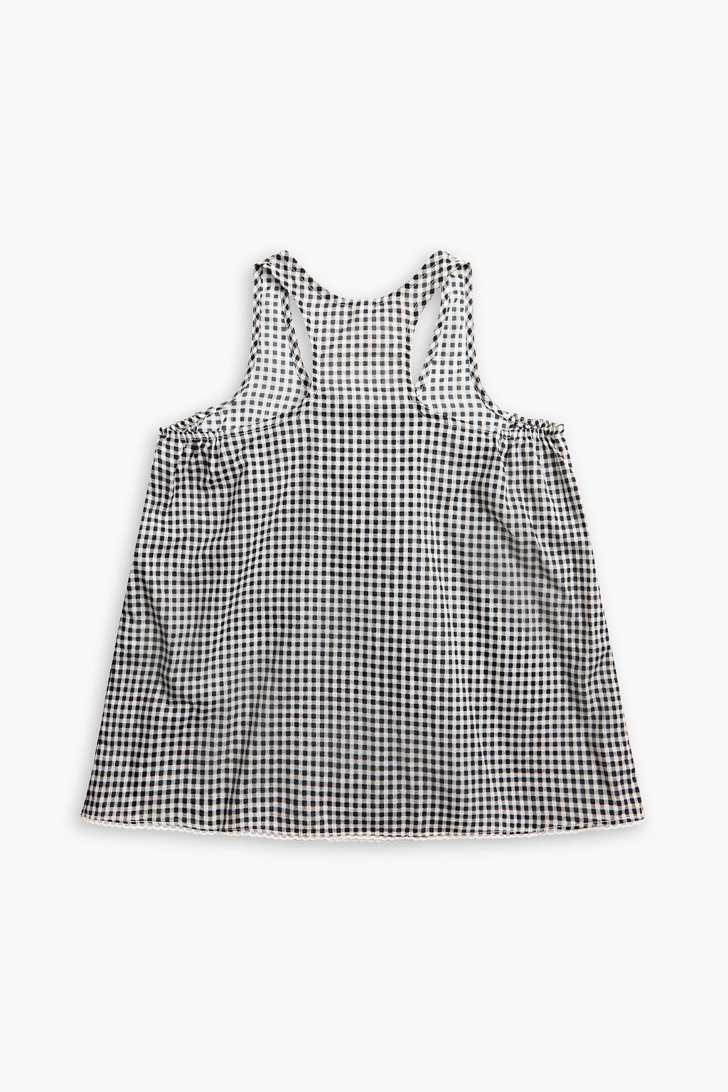 ZIMMERMANN Gathered gingham cotton-gauze dress