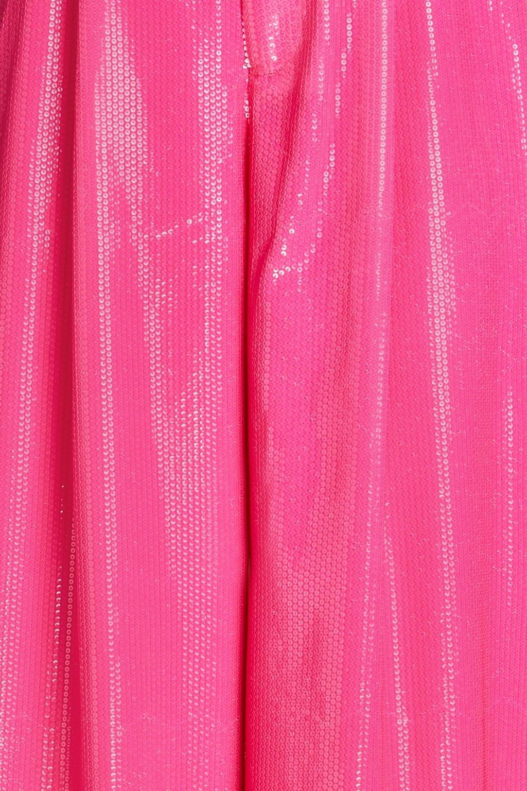 OLIVIA RUBIN Elena pleated sequined crepe wide-leg pants