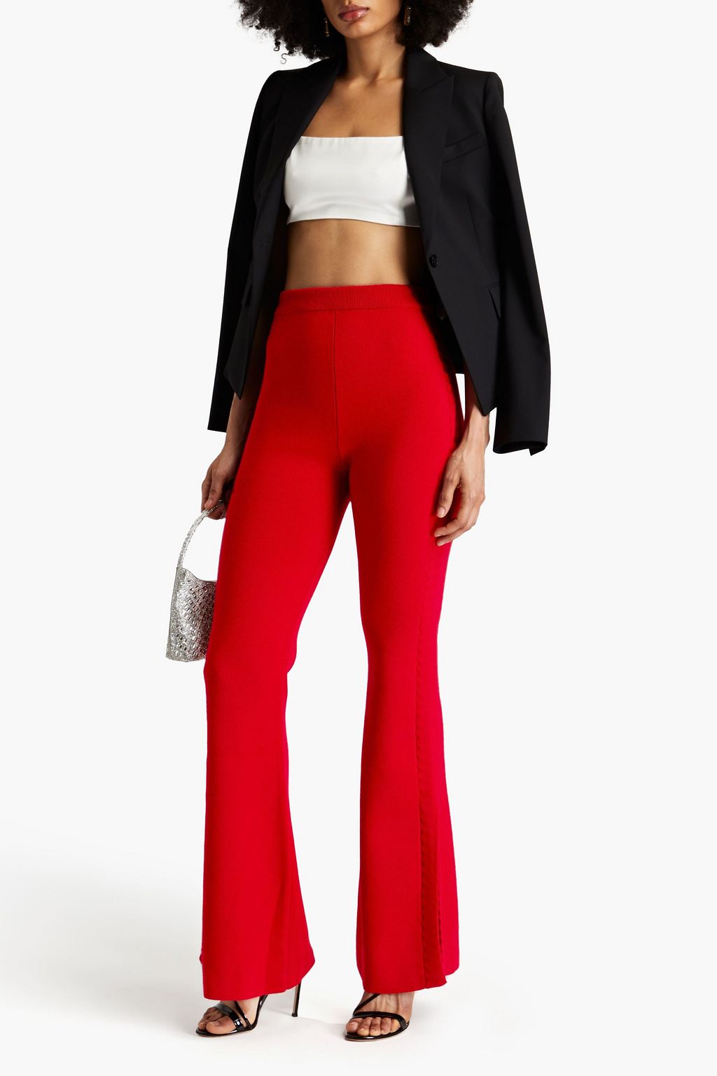 SAFIYAA Lydie merino wool-blend flared pants
