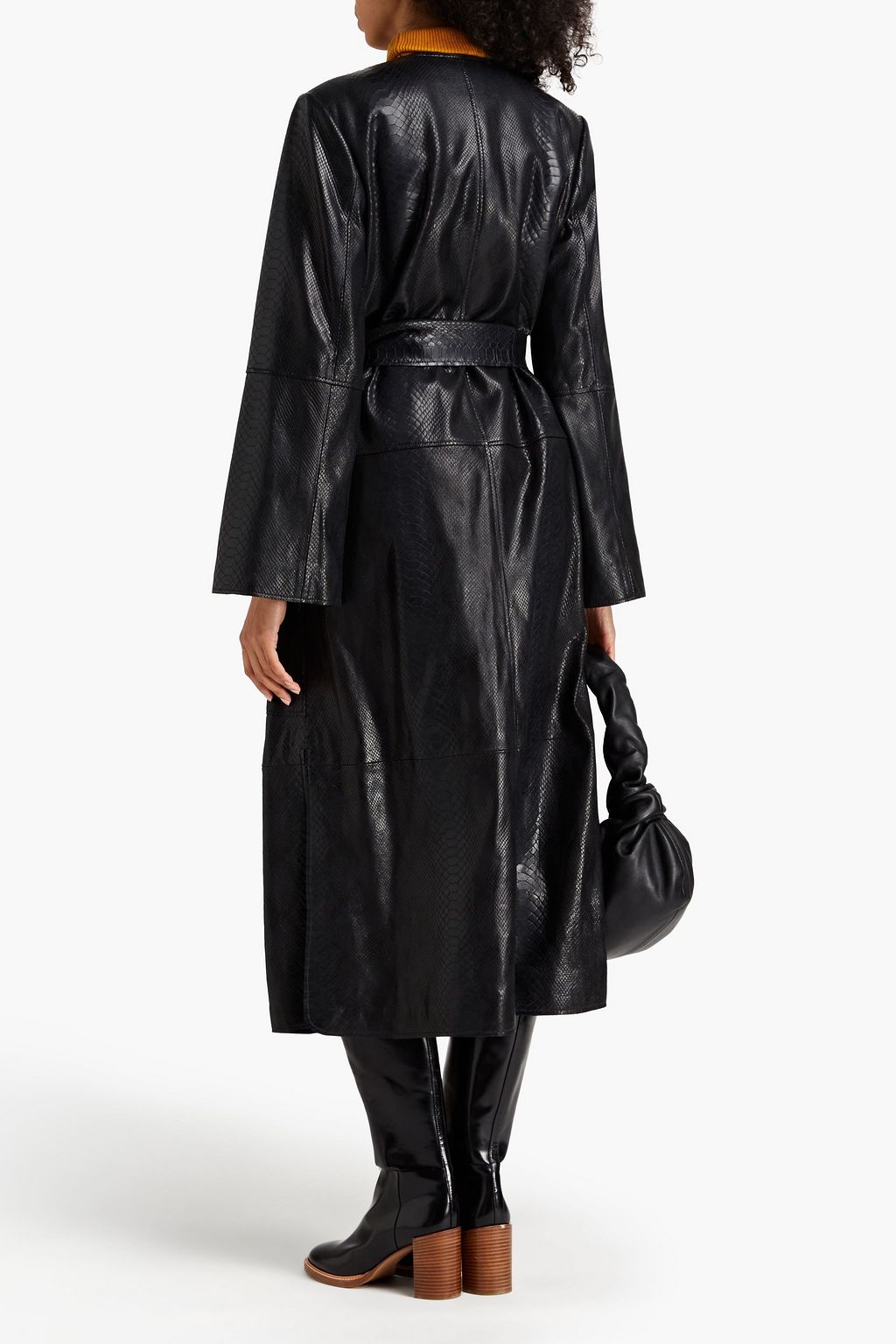 BY MALENE BIRGER Roksi snake-effect leather coat