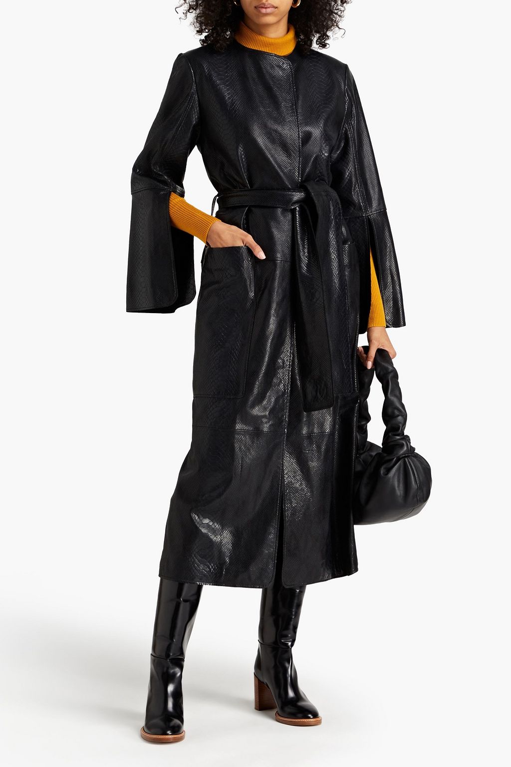 BY MALENE BIRGER Roksi snake-effect leather coat