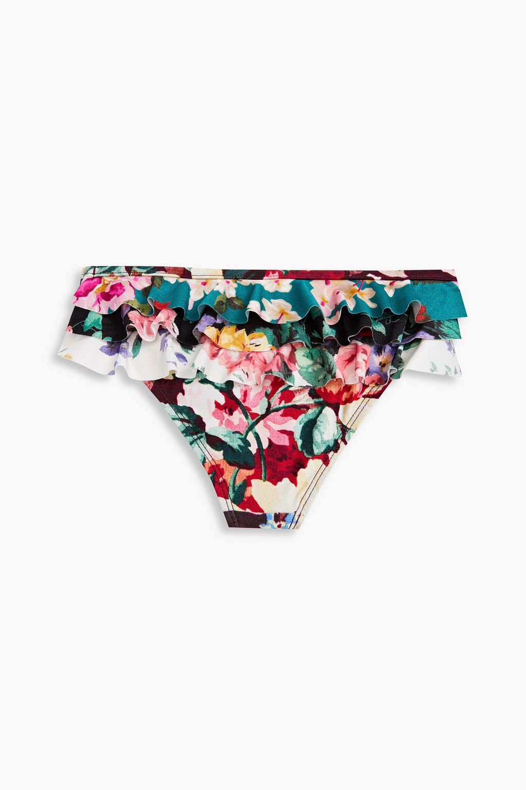ZIMMERMANN Kids Allia ruffled floral-print bikini briefs