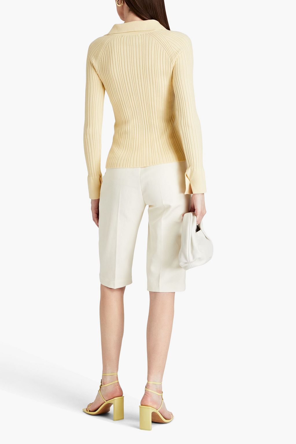 LVIR Cutout ribbed-knit cardigan