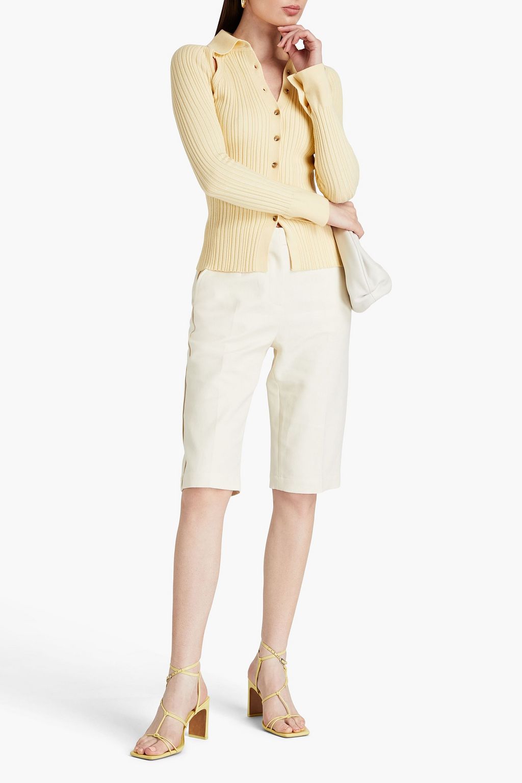 LVIR Cutout ribbed-knit cardigan