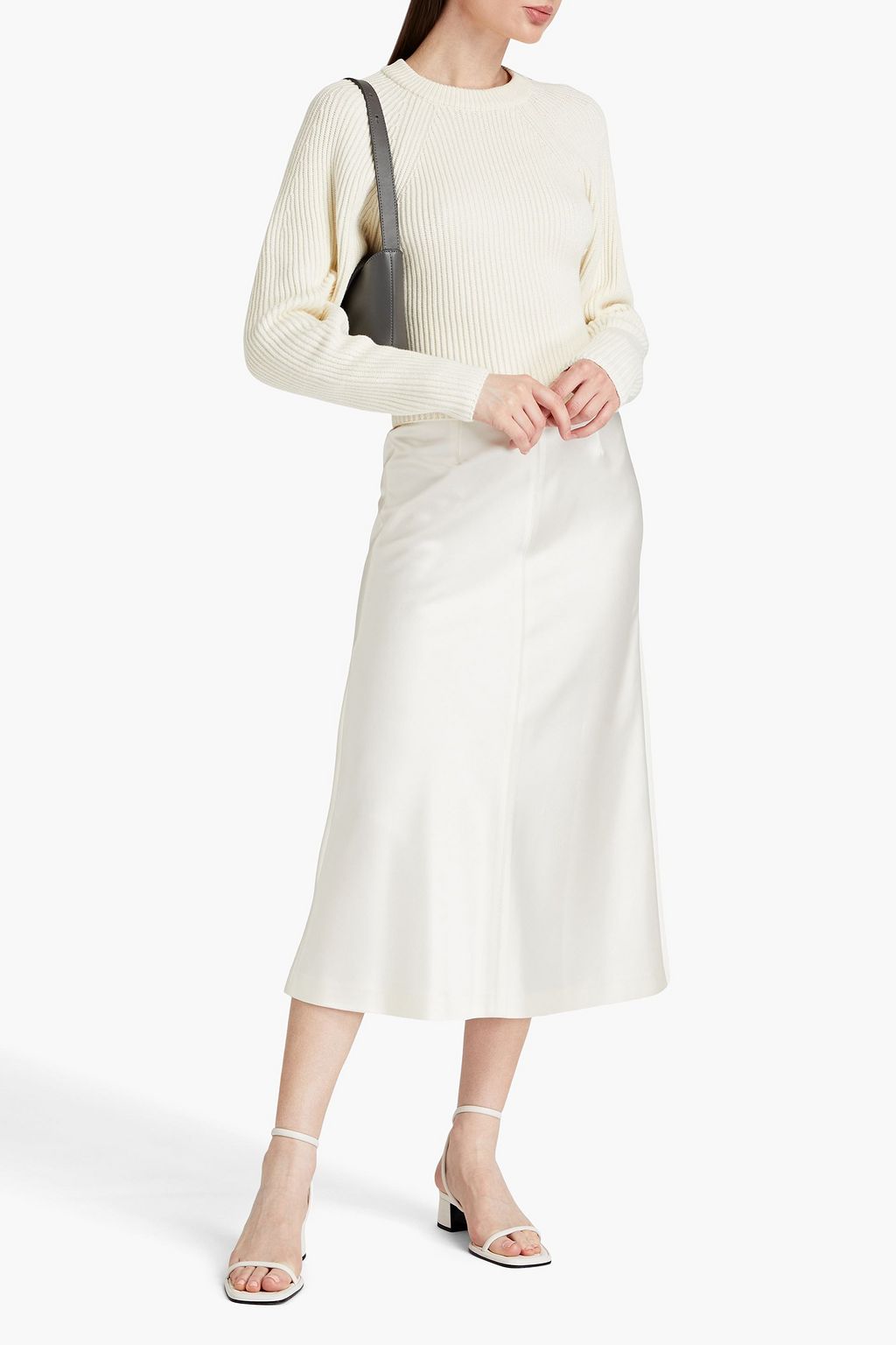 LVIR Gerippter Pullover aus Baumwolle mit Cut-outs