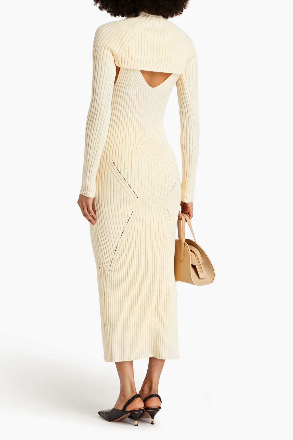 LVIR Ribbed-knit midi dress and cardigan set