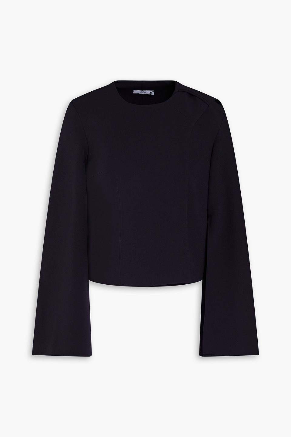 Safiyaa Danica Cropped Stretch-crepe Top