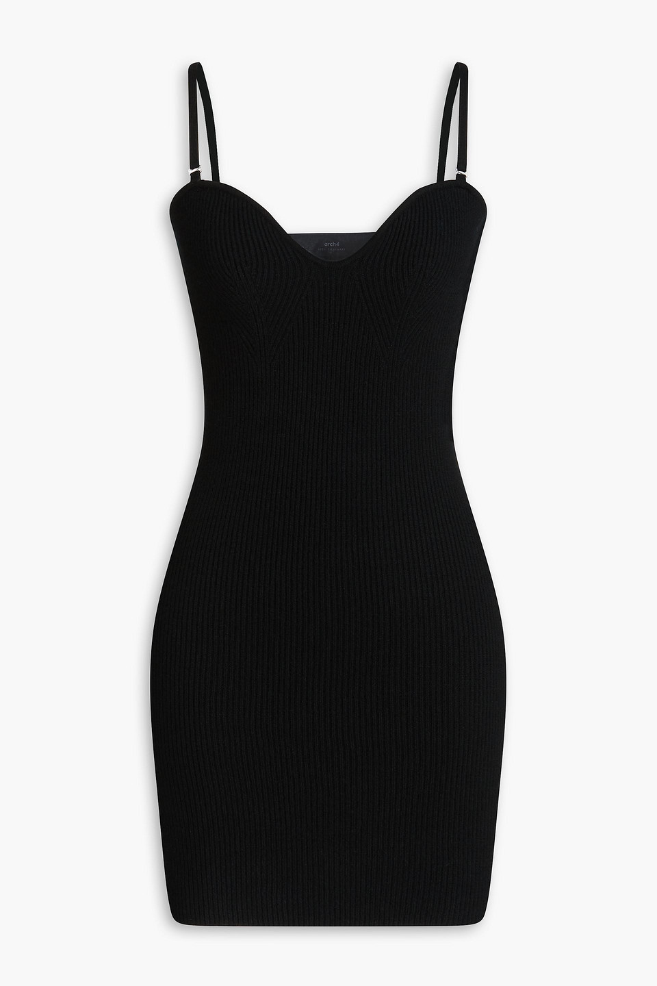 Arch4 Cashmere Mini Dress In Black