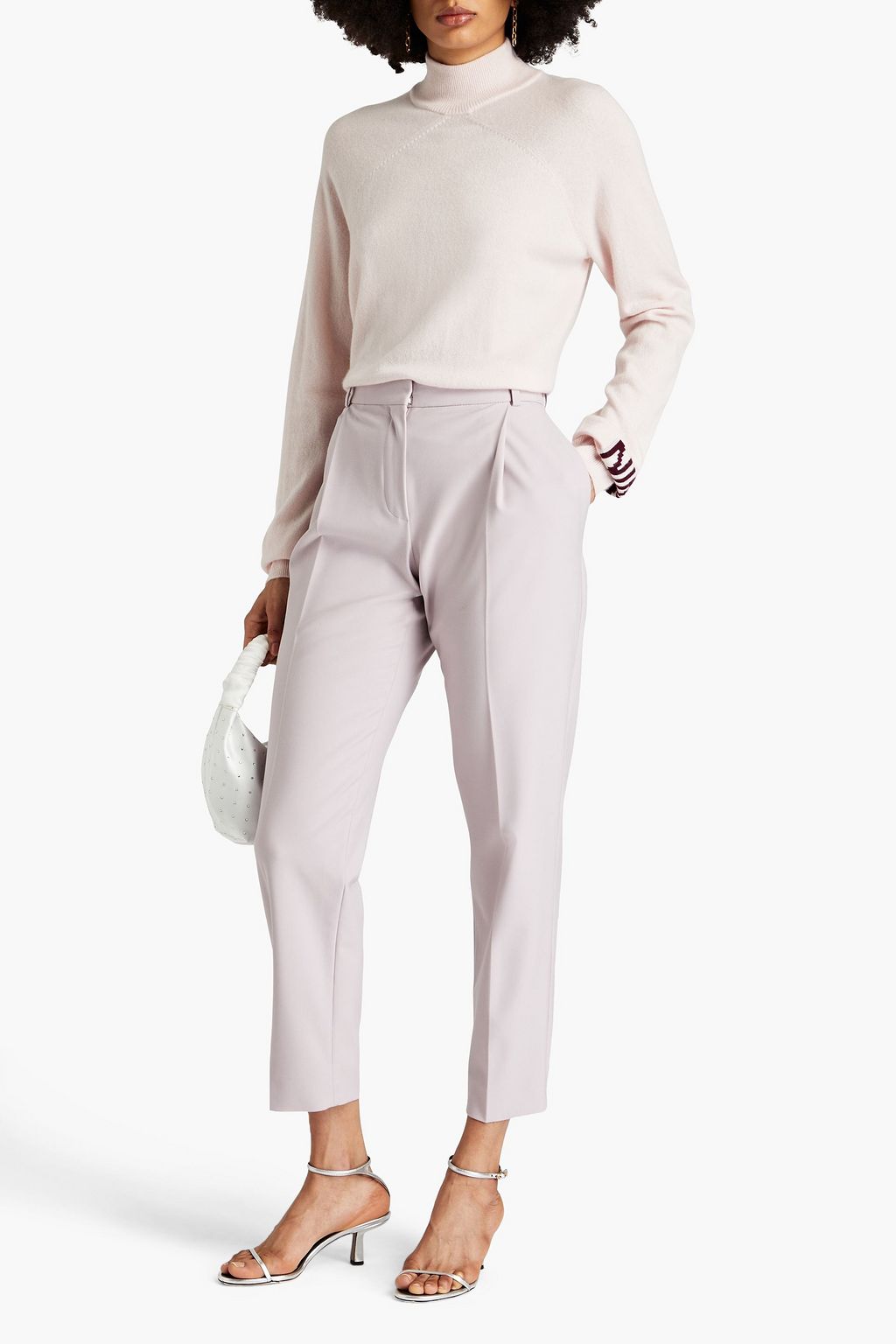 NINA RICCI Pleated twill tapered pants