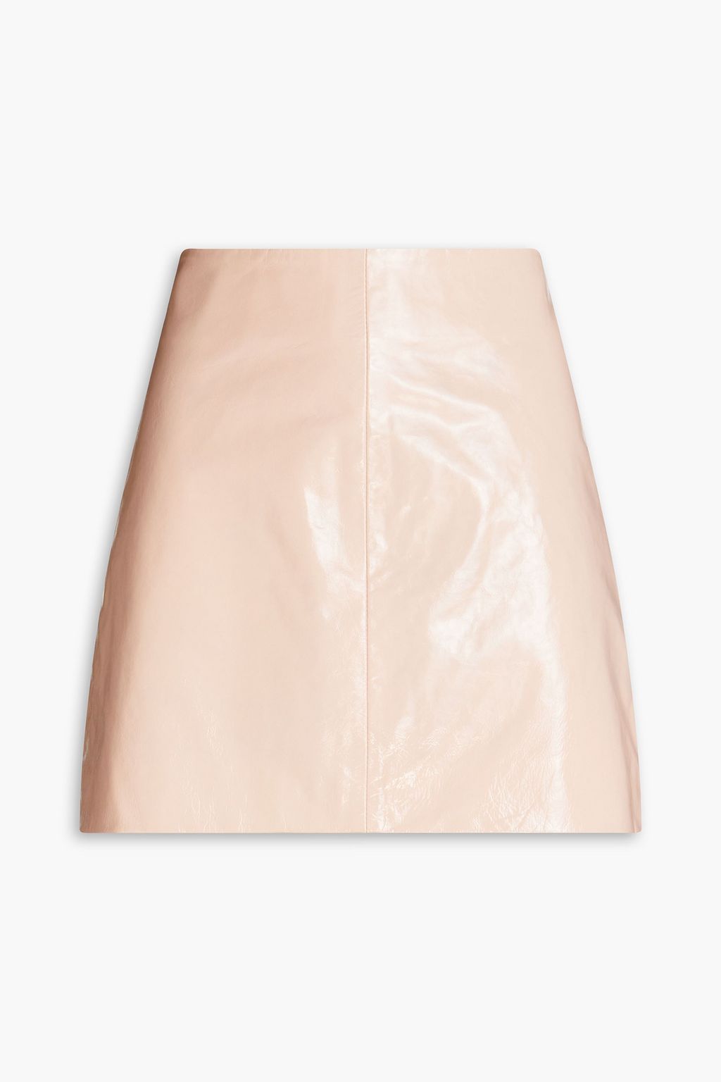 Rose pink faux clearance leather a-line mini skirt