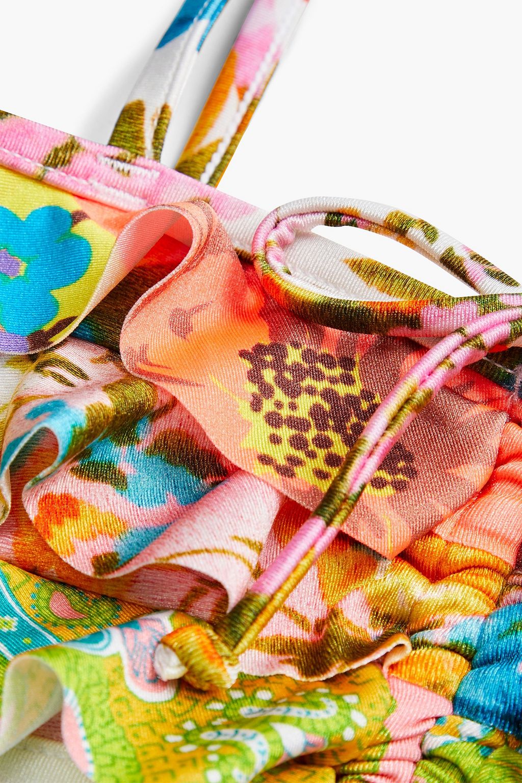 ZIMMERMANN Kids Estelle ruffled floral-print bikini