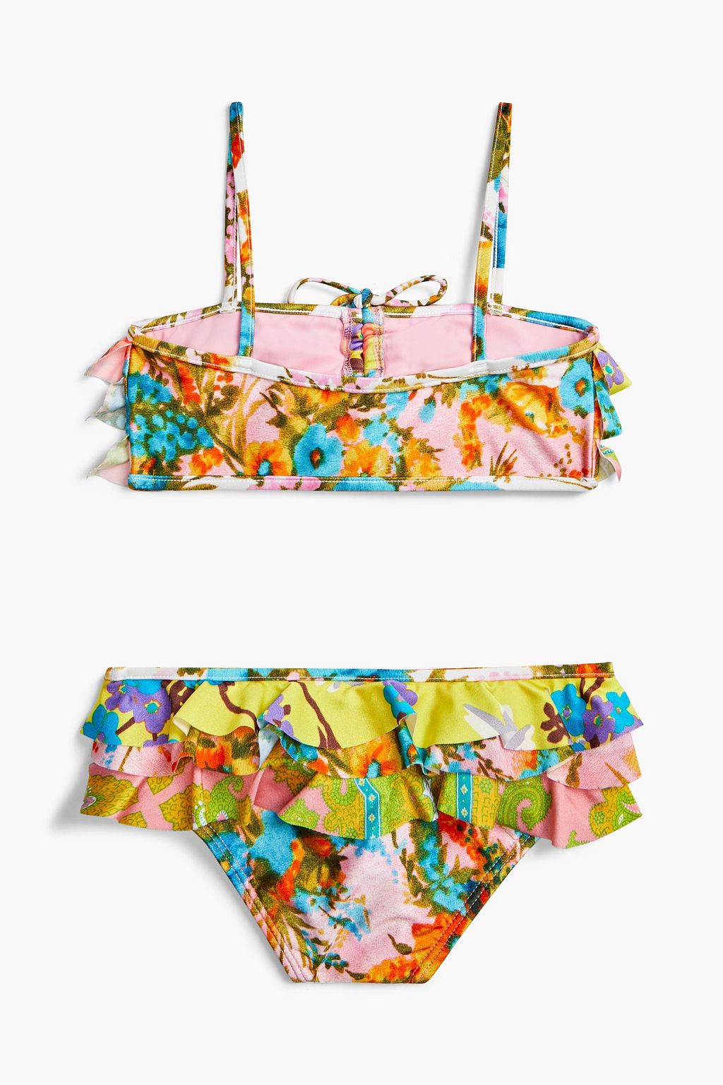 ZIMMERMANN Kids Estelle ruffled floral-print bikini