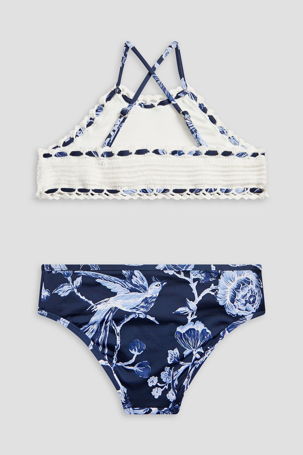 ZIMMERMANN Kids Aliane printed crocheted bikini