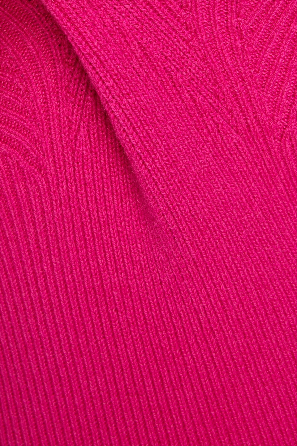 Shop Arch4 Coco Ribbed Cashmere Midi Dress In Fuchsia