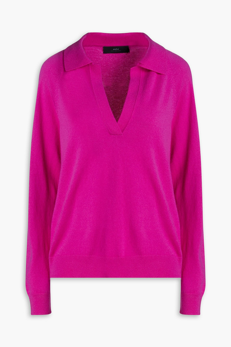 Arch4 Gladiolus Cashmere Polo Jumper In Magenta