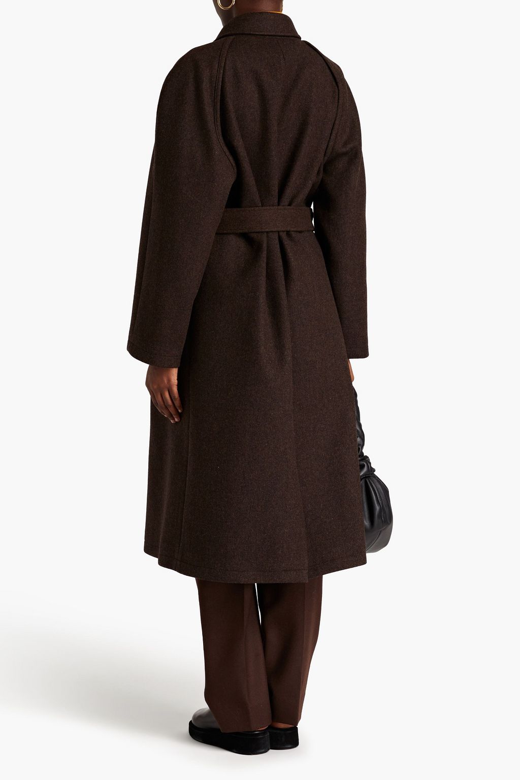 LE 17 SEPTEMBRE Oversized belted wool-blend felt coat